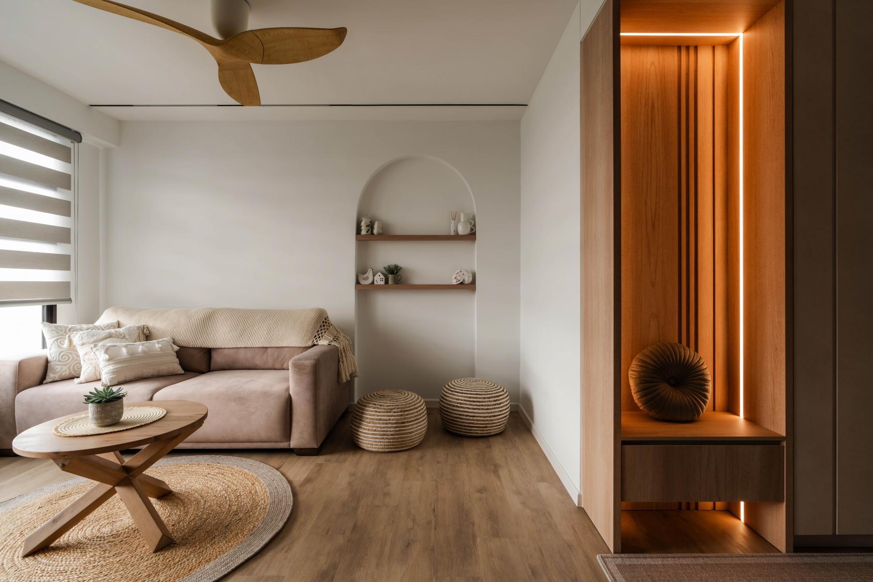 Scandinavian Living Room with Sofa and Coffee Table