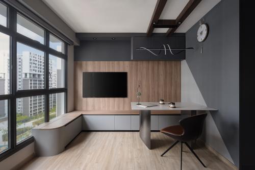 Modern Living Room at Rivervale Shores