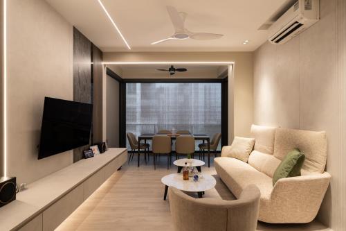 Modern Living Room at Waterfront Waves