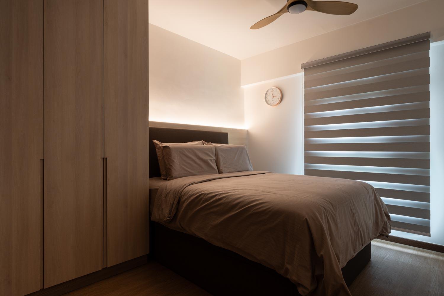 Minimalist Bedroom with Wardrobe and Sliding Wardrobe