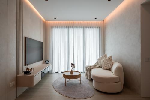 Minimalist Living Room at Treasure at Tampines