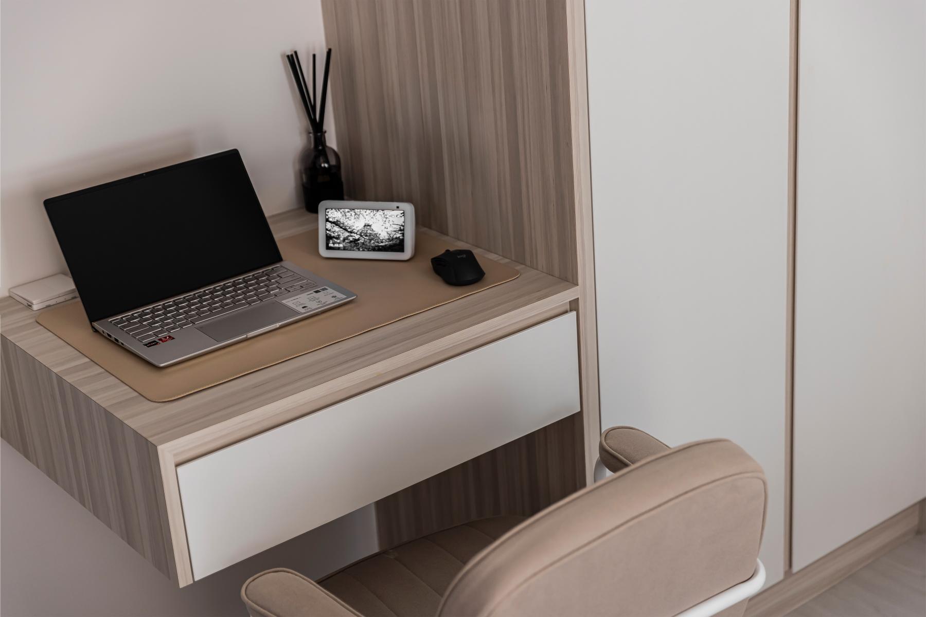 Scandinavian Home Office with Desk and Desk Chairs