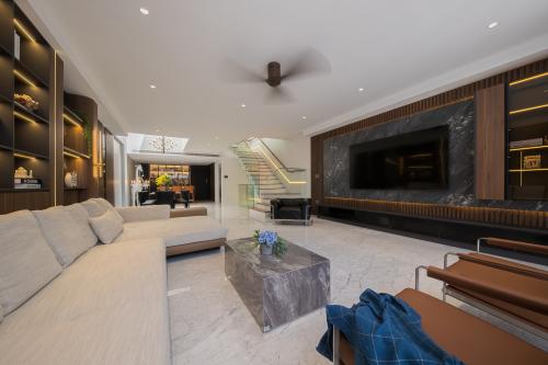 Contemporary Living Room at Landed @ Kembangan