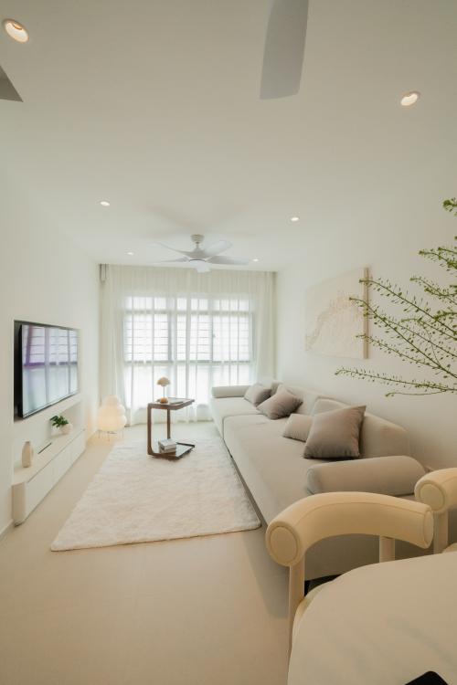 Minimalist Living Room at Tampines Green Gem