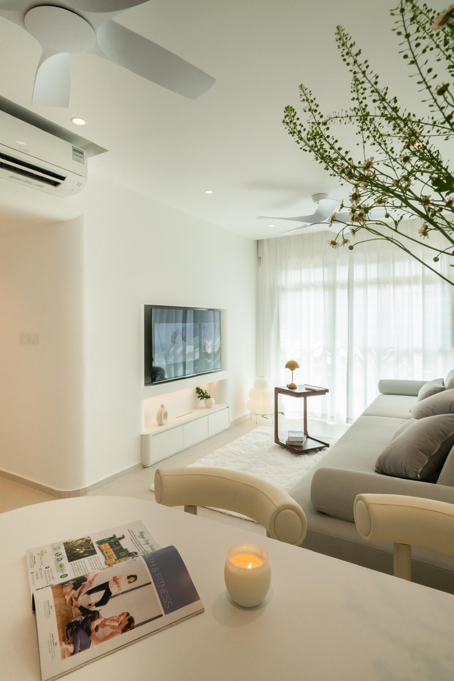 Minimalist Living Room with TV Console and Coffee Table