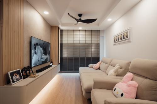 Minimalist Living Room at Tranquil Nest