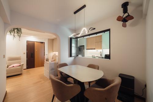 Minimalist Dining Room at Tranquil Nest