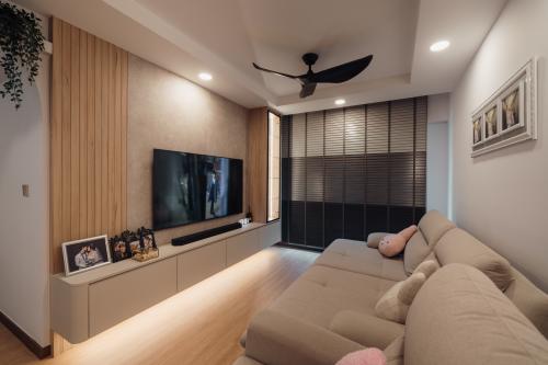 Minimalist Living Room at Tranquil Nest