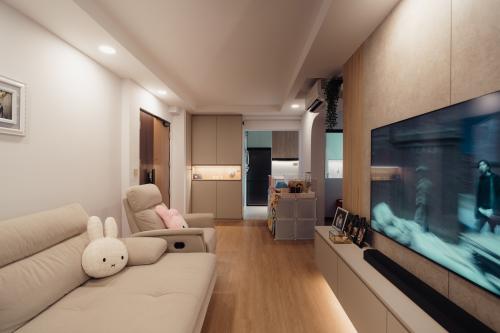 Minimalist Living Room at Tranquil Nest