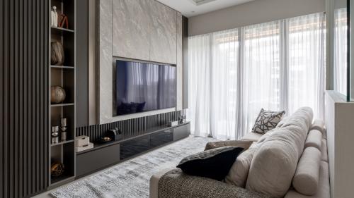 Contemporary Living Room at Woodleigh Residences