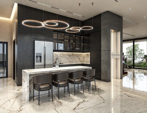 Modern Dining Room at Project site : Serangoon
