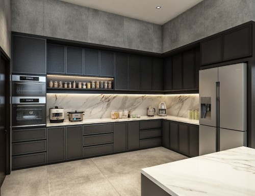 Modern Kitchen at Project site : Serangoon