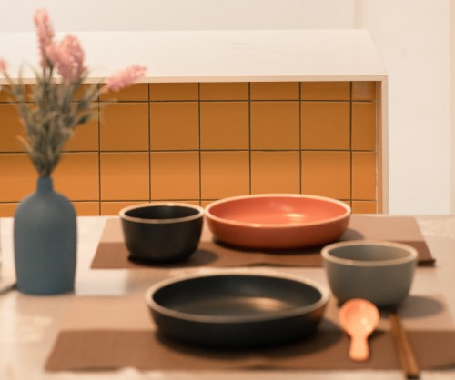 Minimalist Dining Room at Fernvale Link