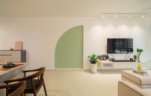 Minimalist Living Room at Fernvale Link