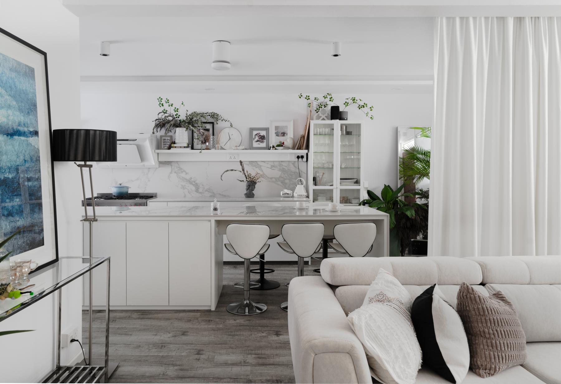 Modern Dining Room with Ceiling Light and Dining Table