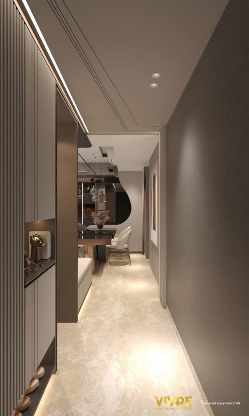 Modern Foyer at Parc Greenwish Condominium