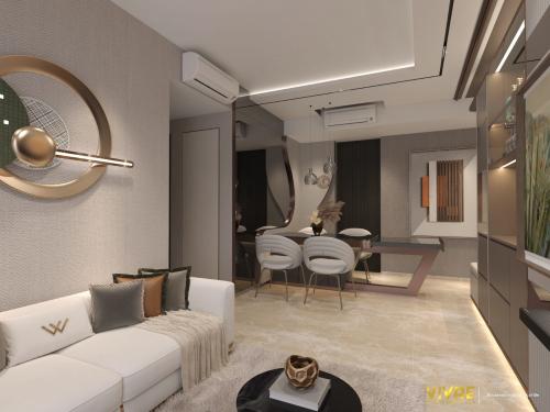 Modern Dining Room at Parc Greenwish Condominium