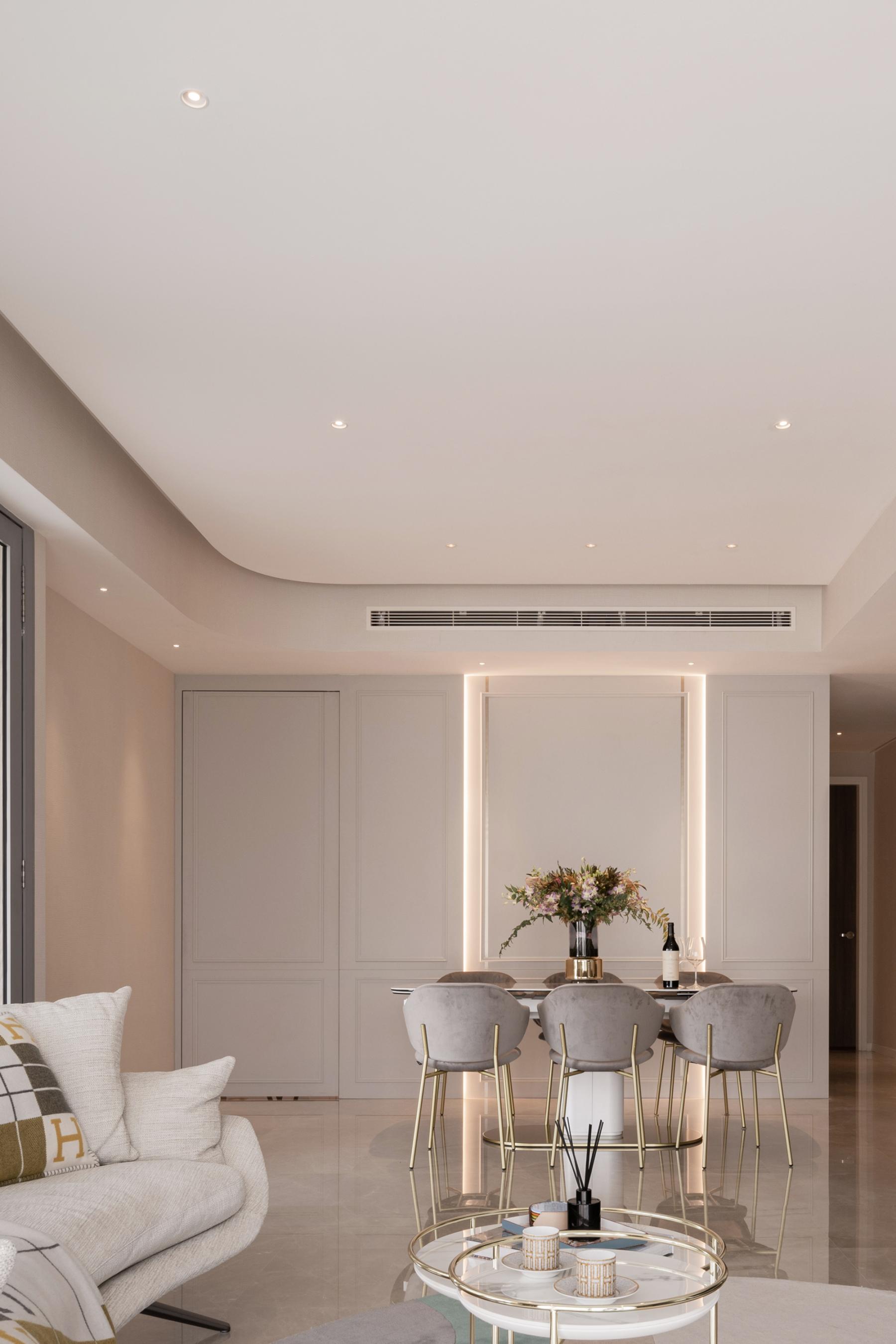 Modern Bedroom with Queen Bed and Single Bed