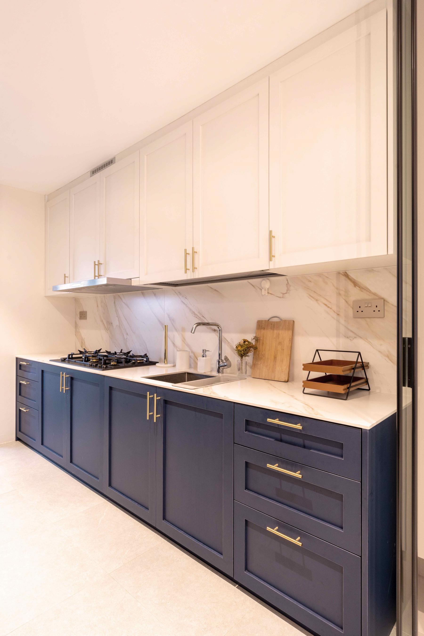 Modern Home Bar with Bar Counter and Drinkware