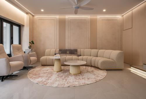 Contemporary Living Room at 67 elias terrace