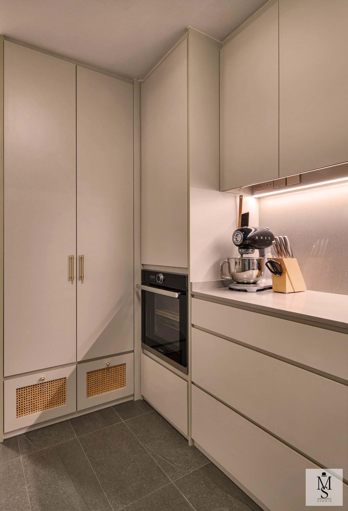 Modern Entryway with Shoe Cabinets and Doormats