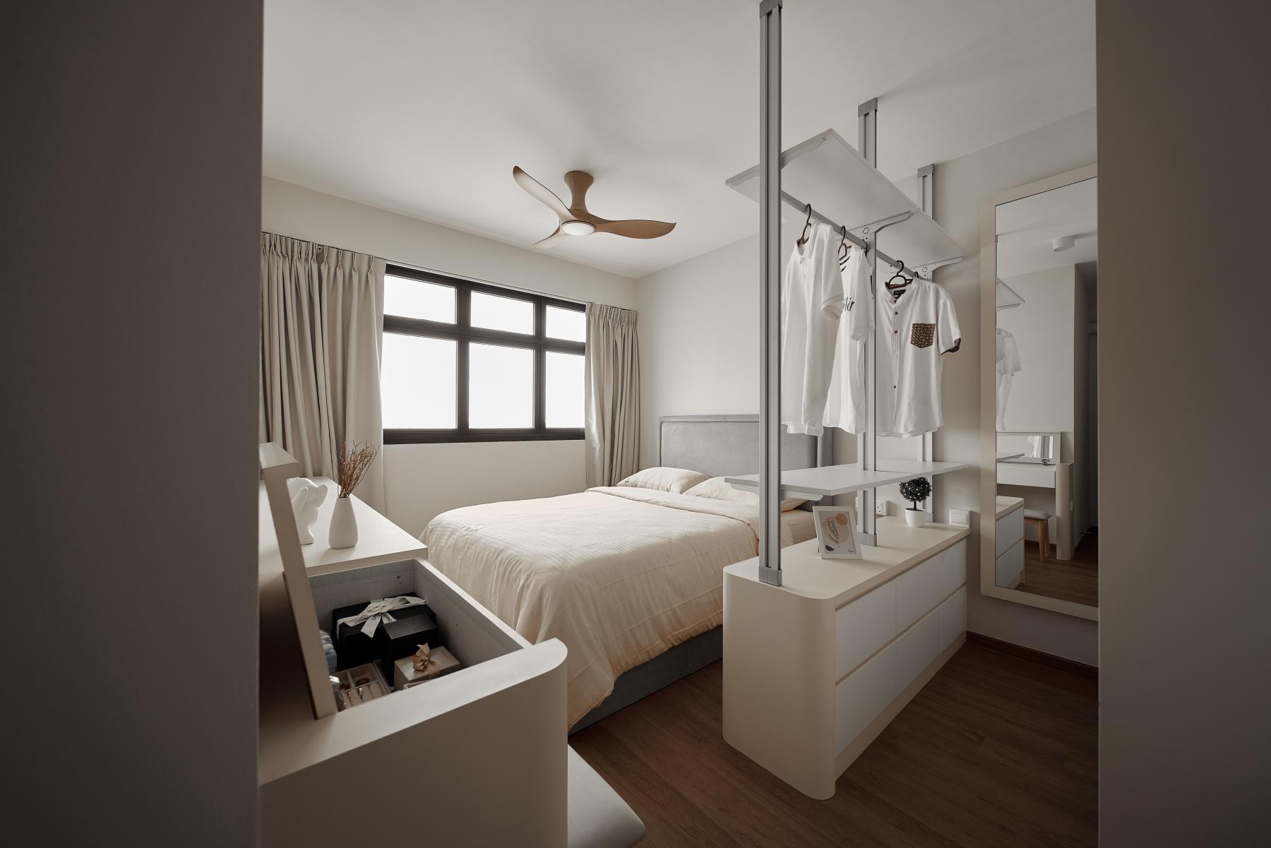 Modern Bedroom with Wardrobe and Queen Bed