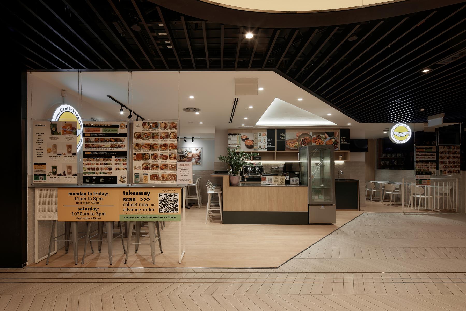 Scandinavian Restaurant with Bar Counter and Dining Table