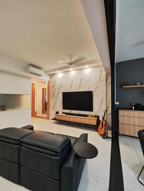 Contemporary Living Room at Woodleigh Residences