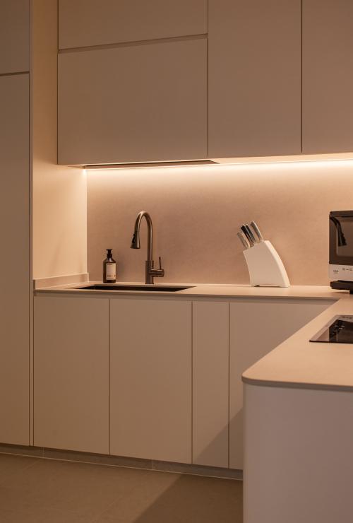 Minimalist Kitchen at 4-Room BTO @ Geylang
