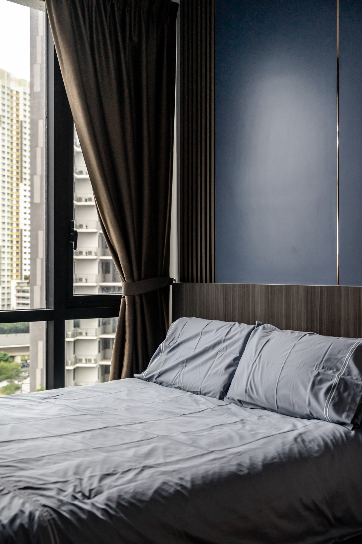 Modern Bedroom with Feature Wall and Built-in Bed