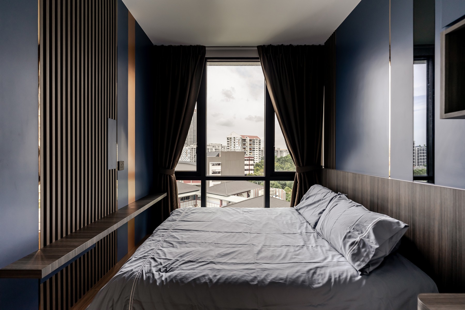 Modern Bedroom with Feature Wall and Built-in Bed