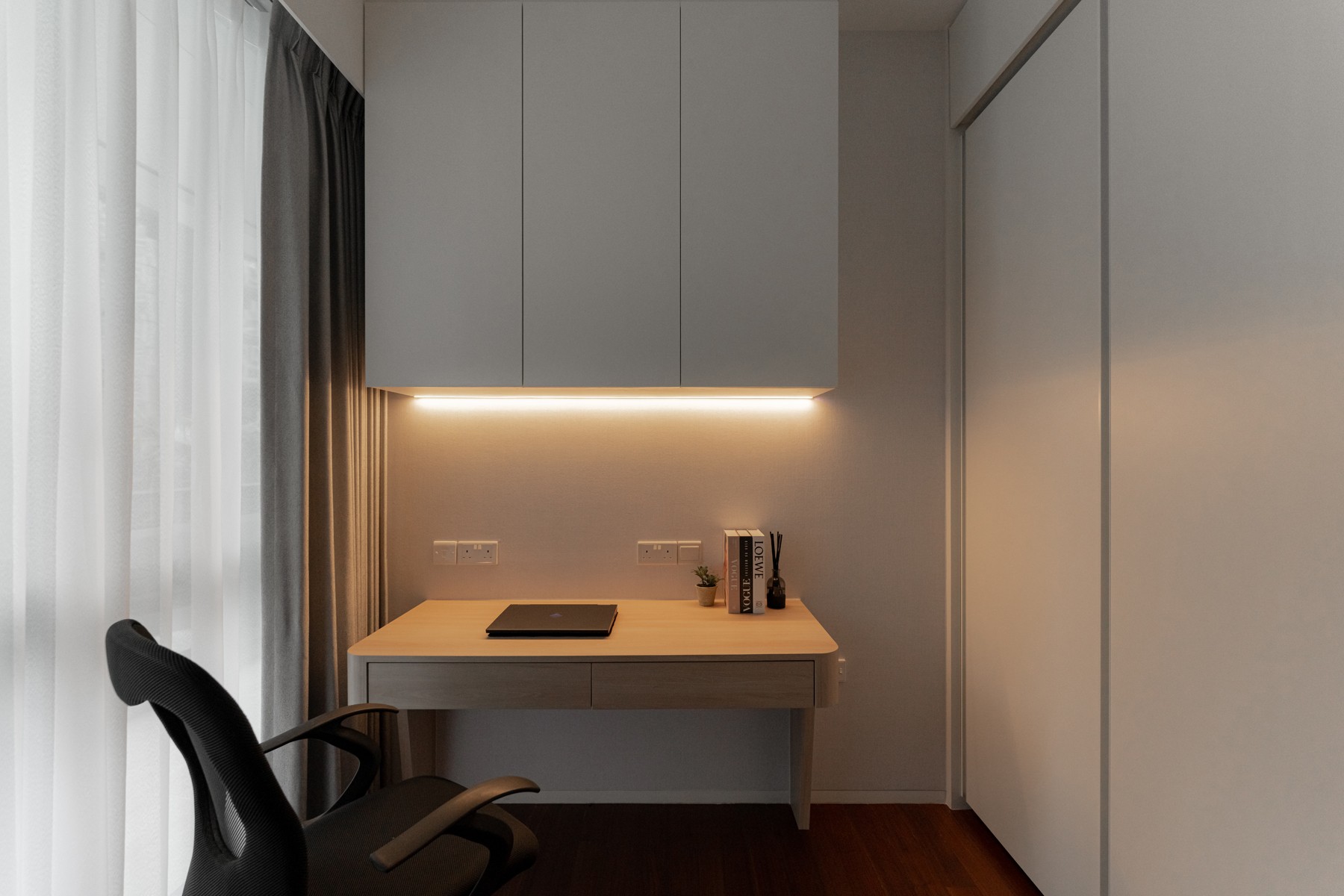 Modern Study with Wardrobe and Sliding Wardrobe