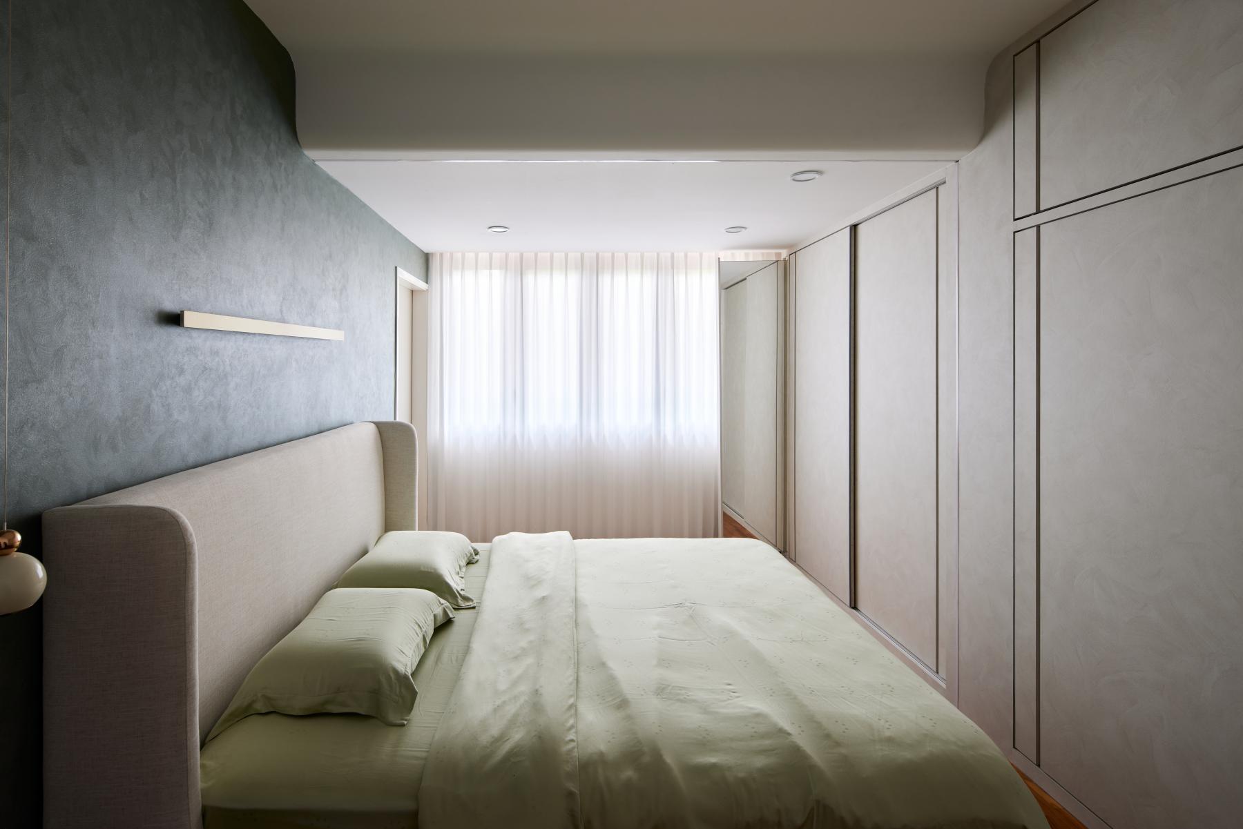 Scandinavian Bedroom with Wardrobe and Sliding Wardrobe