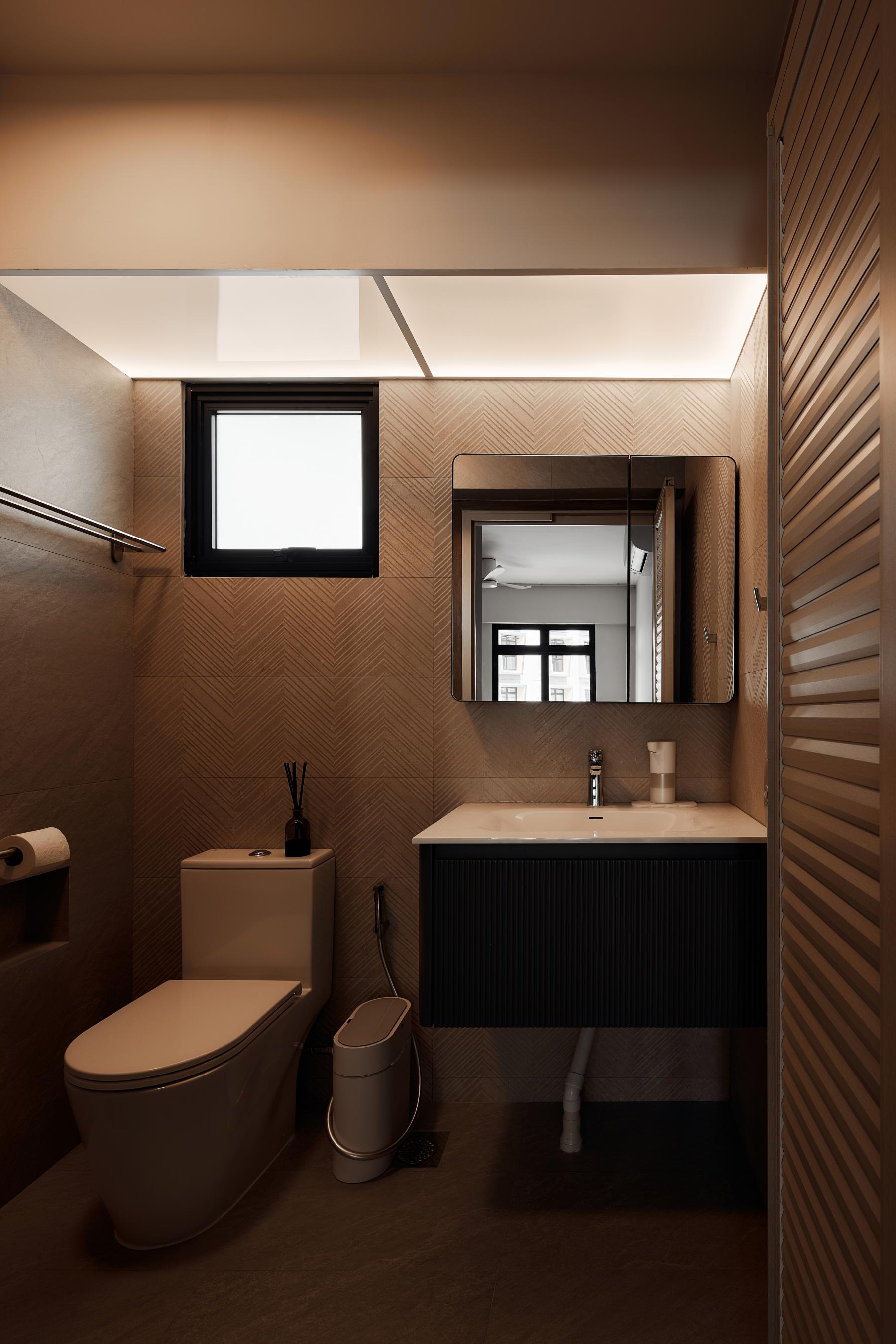 Scandinavian Bathroom with Bathroom Sinks and Bathroom Accessories