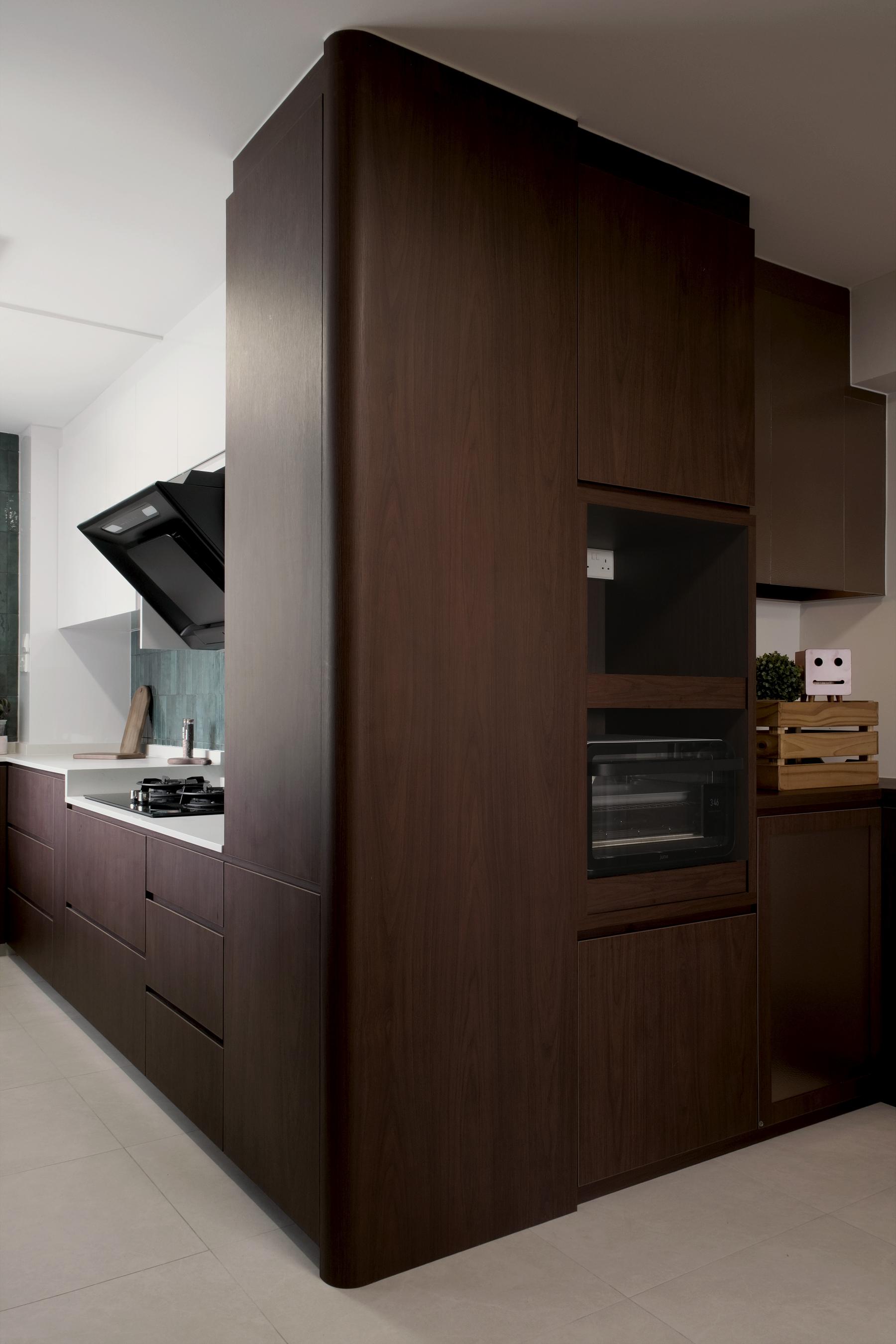 Modern Kitchen with Countertop and Kitchen Accessories