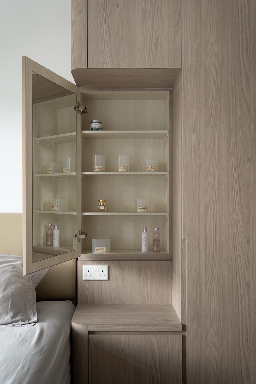 Scandinavian Bedroom with Vinyl Flooring and Wardrobe