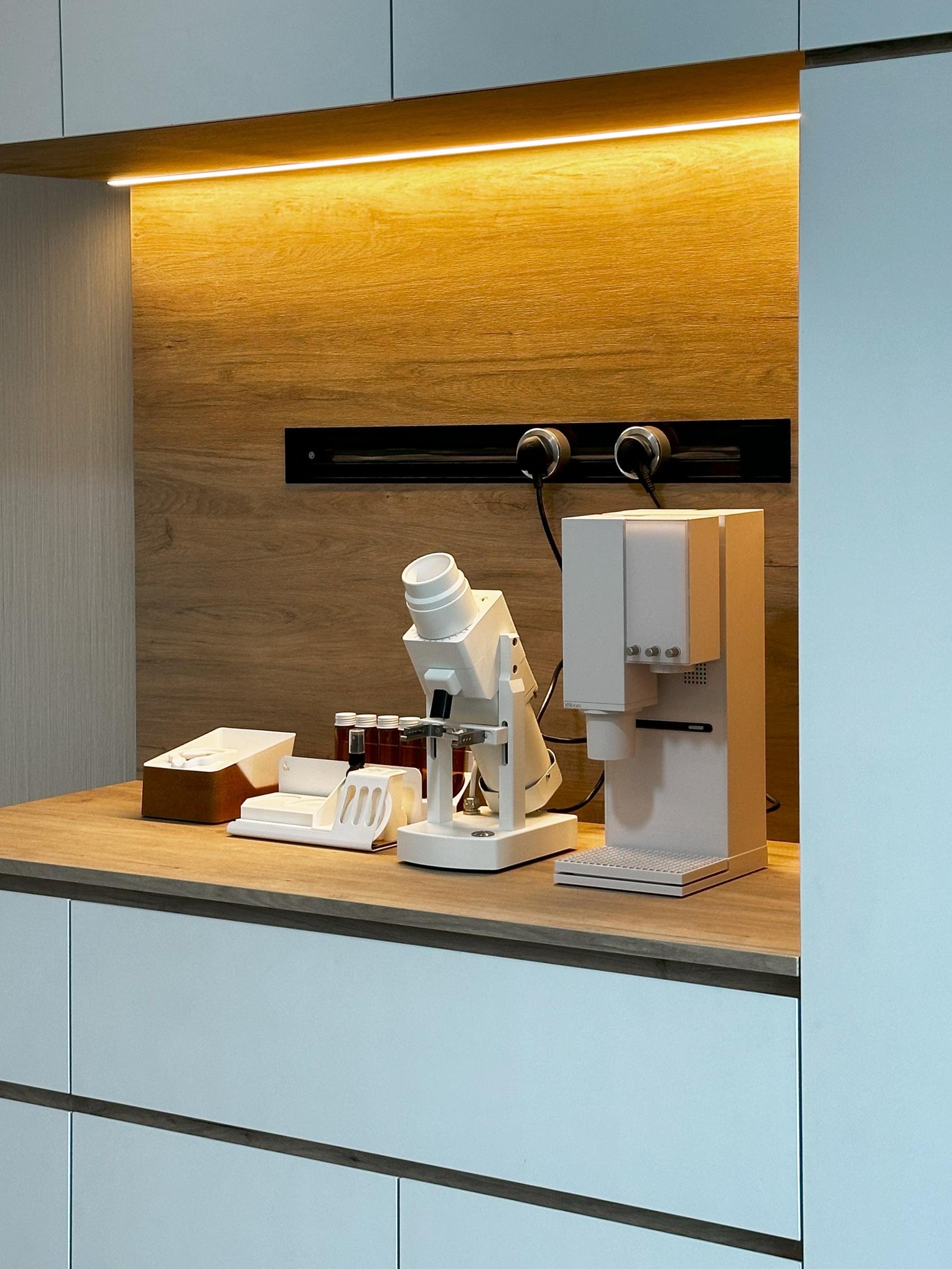 Modern Dining Room with Cove Lighting and Lighting