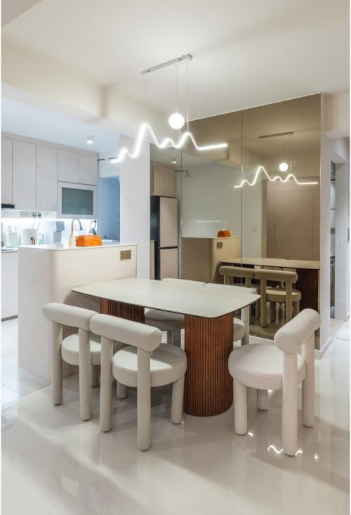 Minimalist Dining Room at 400B FERNVALE LANE