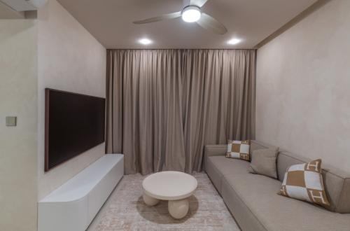 Minimalist Living Room at 400B FERNVALE LANE