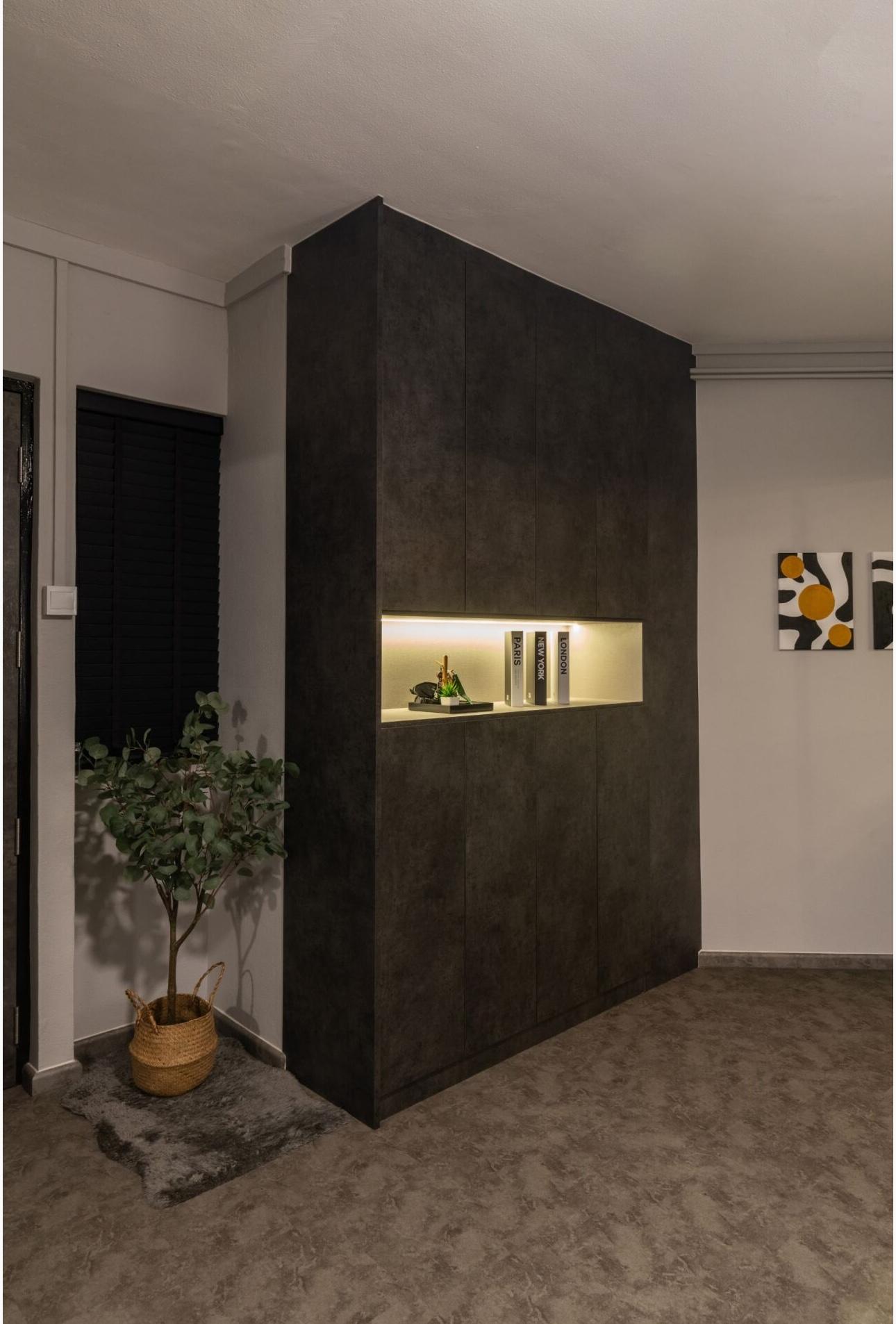 Industrial Entryway with Shoe Rack and Small Storage