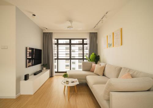 Minimalist Living Room at Clementi Road