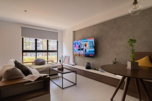 Contemporary Living Room at Woodleigh Glen