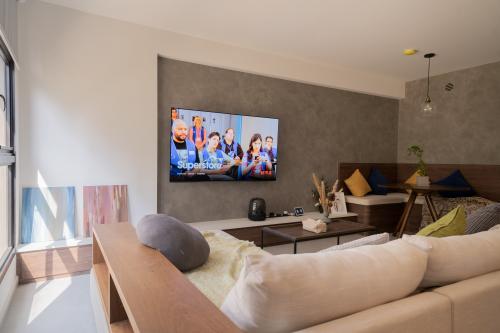 Contemporary Living Room at Woodleigh Glen