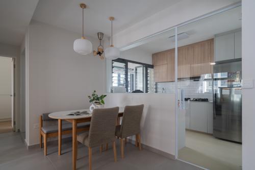 Contemporary Dining Room at Clementi NorthArc