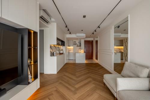 Country Living Room at Parc Mondrian Condominium