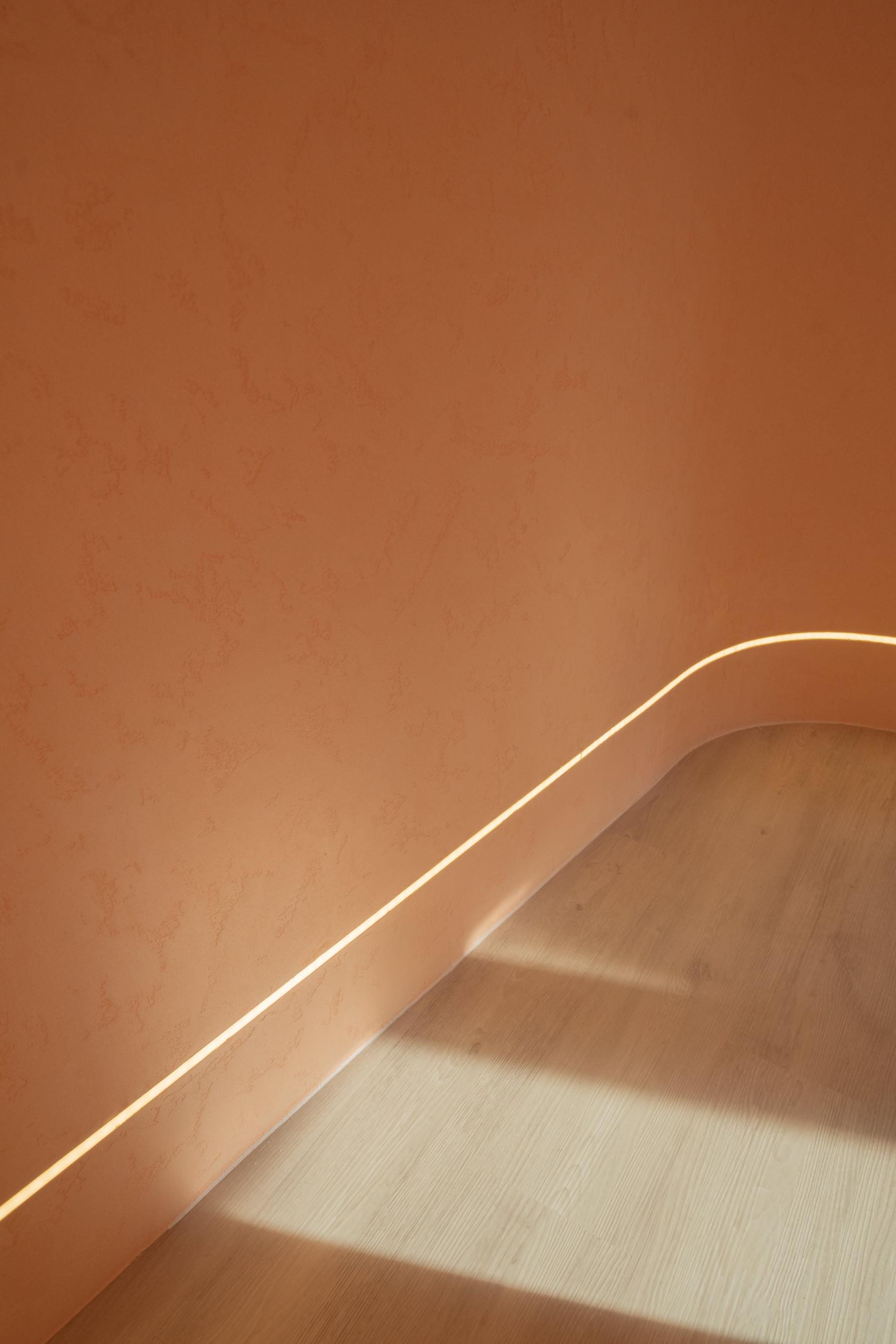 Modern Hallway with Feature Wall and Artwork