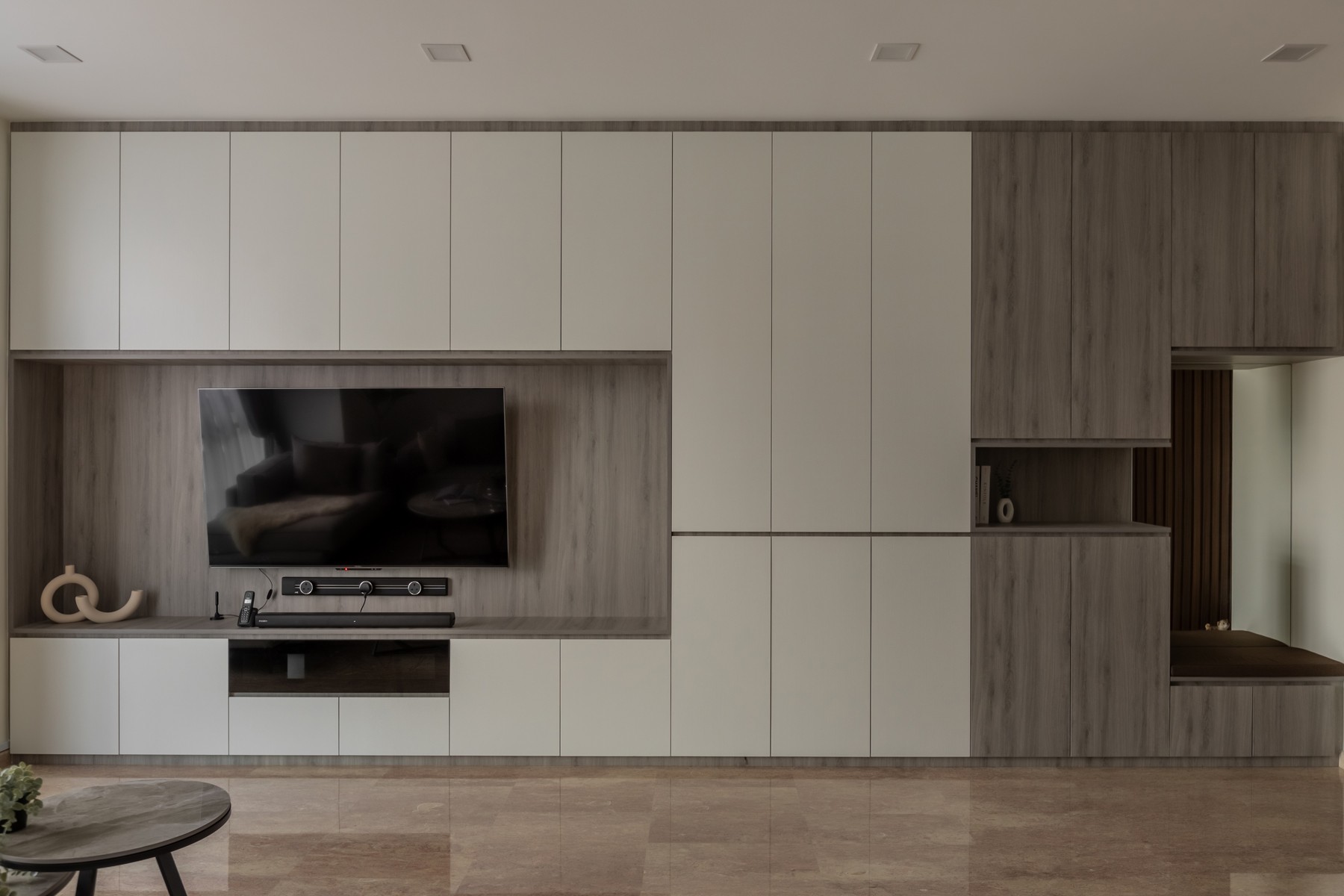 Modern Living Room with Settee and TV Console