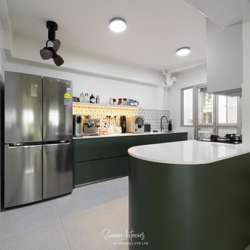 Modern Kitchen at Minimalistic Geometry