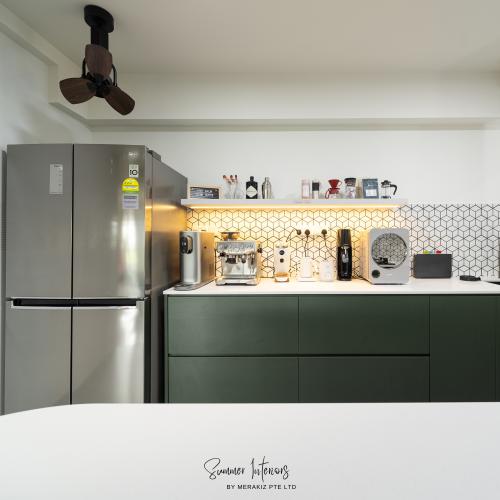 Modern Kitchen at Minimalistic Geometry
