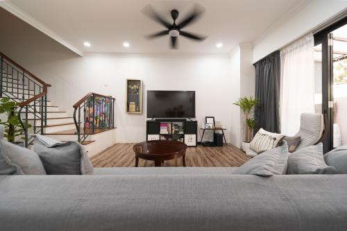 Industrial Living Room at Rustic Industrial